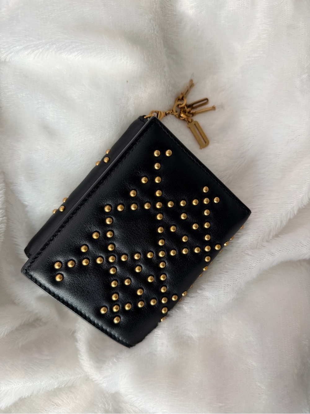 Authentic Christian Dior Lady Dior wallet studded zip around leather wallet - Picture 2 of 10